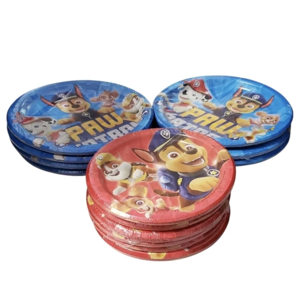New Paw Patrol Disposable Party Dinner & Dessert Plates Bundle